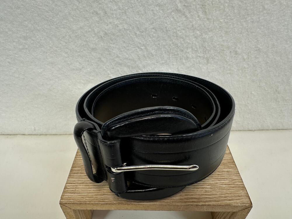 Lauren Ralph Lauren Black Leather Belt SZ XL Quiet Luxury Heritage Style